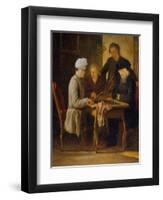 Voltaire at a Chess Table, Between 1750 and 1775-Jean Huber-Framed Giclee Print