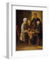 Voltaire at a Chess Table, Between 1750 and 1775-Jean Huber-Framed Giclee Print