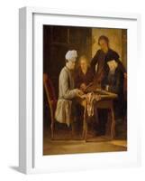 Voltaire at Chess-Jean Huber-Framed Giclee Print