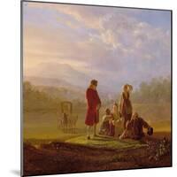 Voltaire Conversing with the Peasants in Ferney-Jean Huber-Mounted Giclee Print