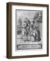 Voltaire Crowned by Mademoiselle Clairon, Engraved by Jean Victor (B.1718) 1791 (Engraving)-Claude Louis Desrais-Framed Giclee Print