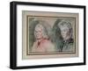 Voltaire (Francois Marie Arouet De Voltaire 1694-1778) and Madame Denis (Marie-Louise Mignot Denis-Charles Nicolas II Cochin-Framed Giclee Print