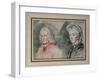 Voltaire (Francois Marie Arouet De Voltaire 1694-1778) and Madame Denis (Marie-Louise Mignot Denis-Charles Nicolas II Cochin-Framed Giclee Print