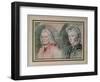 Voltaire (Francois Marie Arouet De Voltaire 1694-1778) and Madame Denis (Marie-Louise Mignot Denis-Charles Nicolas II Cochin-Framed Giclee Print