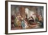 Voltaire Reading His Tragedy Semiramis to King Stanislas of Poland-Vicente De Paredes-Framed Giclee Print