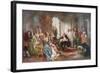 Voltaire Reading His Tragedy Semiramis to King Stanislas of Poland-Vicente De Paredes-Framed Giclee Print