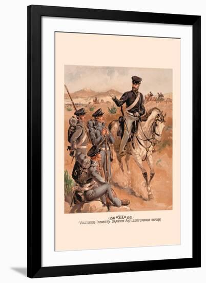 Voltigeur, Infantry, Dragoon and Artillery-H.a. Ogden-Framed Art Print