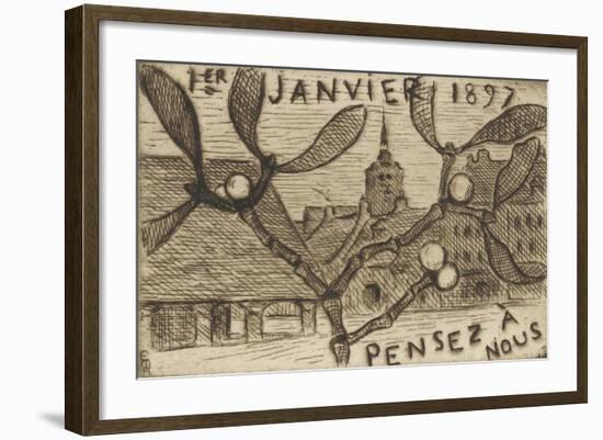 Volume III : carte postale , 1er janvier 1897-Etienne Moreau-Nelaton-Framed Giclee Print