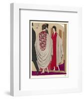 Voluminous Cape Like Evening Coat by Paul Poiret-A.e. Marty-Framed Art Print