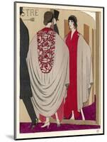 Voluminous Cape Like Evening Coat by Paul Poiret-A.e. Marty-Mounted Art Print