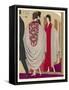 Voluminous Cape Like Evening Coat by Paul Poiret-A.e. Marty-Framed Stretched Canvas