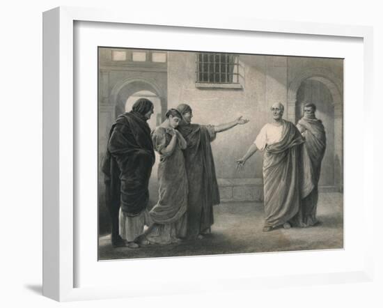 'Volumnia Reproaching Brutus and Sicinius (Coriolanus)', c1870-J Stephenson-Framed Giclee Print