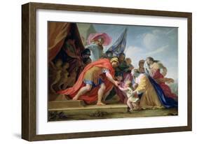 Volumnie and Véturie in Front of Coriolan, C1638-1639-Eustache Le Sueur-Framed Giclee Print