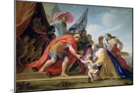 Volumnie and Véturie in Front of Coriolan, C1638-1639-Eustache Le Sueur-Mounted Giclee Print