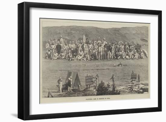 Volunteer Camp of Exercise in India-null-Framed Giclee Print