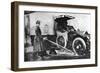 Volunteer English Woman Driver Washing Down Her Ambulance, Cambridge, World War I, 1915-null-Framed Giclee Print