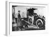 Volunteer English Woman Driver Washing Down Her Ambulance, Cambridge, World War I, 1915-null-Framed Giclee Print