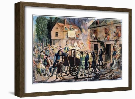 Volunteer Firefighters-null-Framed Giclee Print