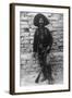 Volunteer Mexican Soldier with Rifle Photograph - Mexico-Lantern Press-Framed Art Print