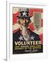 Volunteer Recruitment Poster-Arthur N. Edrop-Framed Giclee Print