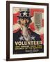 Volunteer Recruitment Poster-Arthur N. Edrop-Framed Giclee Print