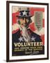 Volunteer Recruitment Poster-Arthur N. Edrop-Framed Giclee Print