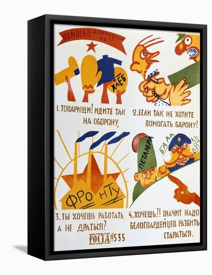 Volunteer Your Assistance!, 1920-Vladimir Mayakovsky-Framed Stretched Canvas