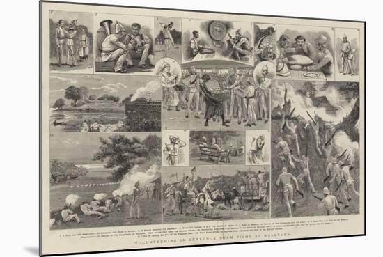 Volunteering in Ceylon, a Sham Fight at Kalutara-John Charles Dollman-Mounted Giclee Print