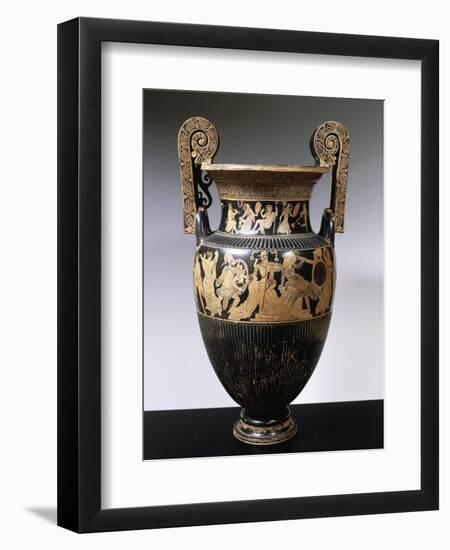 Volute Krater with Banqueting Scene and Divinities of Greek Pantheon-null-Framed Giclee Print