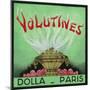 Volutines Perfume Label - Paris, France-Lantern Press-Mounted Art Print