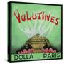Volutines Perfume Label - Paris, France-Lantern Press-Stretched Canvas