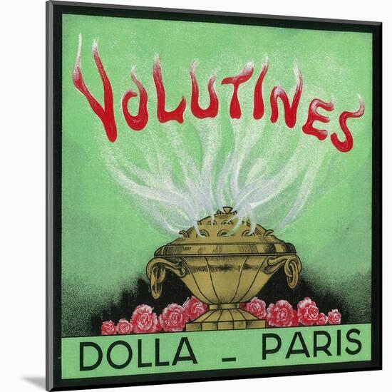 Volutines Perfume Label - Paris, France-Lantern Press-Mounted Art Print