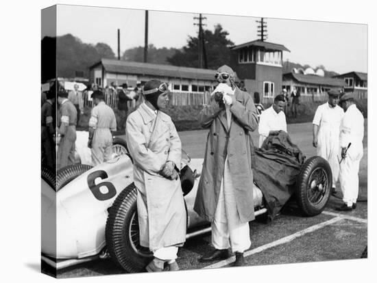 Von Brauchitsch with a 3 Litre Mercedes Benz at the Donington Grand Prix, 1938-null-Stretched Canvas