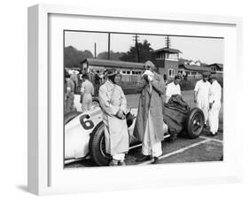 Von Brauchitsch with a 3 Litre Mercedes Benz at the Donington Grand Prix, 1938-null-Framed Photographic Print