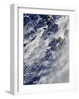 Von Karman Vortices, Cape Verde Islands-null-Framed Photographic Print