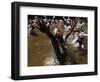 Voodoo Believers Perform a Ceremony at a Sacred Pool in Souvenance, Haiti-null-Framed Photographic Print