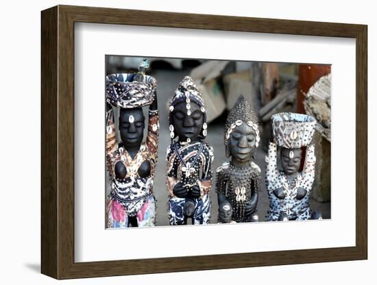 Voodoo statues on the Akodessawa Fetish Market, the world's largest voodoo market, Lome, Togo-Godong-Framed Photographic Print