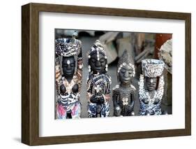 Voodoo statues on the Akodessawa Fetish Market, the world's largest voodoo market, Lome, Togo-Godong-Framed Photographic Print