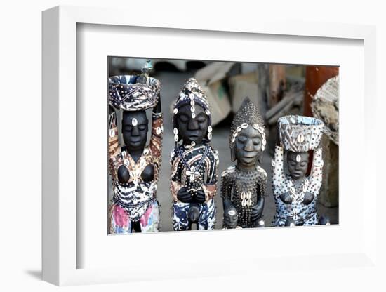 Voodoo statues on the Akodessawa Fetish Market, the world's largest voodoo market, Lome, Togo-Godong-Framed Photographic Print