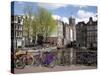 Voorburgwal Canal and Nicolaaskirk, Amsterdam, Holland, Europe-Frank Fell-Stretched Canvas