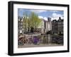 Voorburgwal Canal and Nicolaaskirk, Amsterdam, Holland, Europe-Frank Fell-Framed Photographic Print