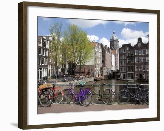 Voorburgwal Canal and Nicolaaskirk, Amsterdam, Holland, Europe-Frank Fell-Framed Photographic Print