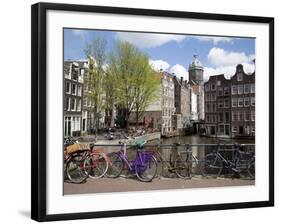 Voorburgwal Canal and Nicolaaskirk, Amsterdam, Holland, Europe-Frank Fell-Framed Photographic Print