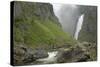 Voringfoss Waterfall, Near Eidfjord, Hordaland, Norway, Scandinavia, Europe-Gary Cook-Stretched Canvas