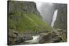 Voringfoss Waterfall, Near Eidfjord, Hordaland, Norway, Scandinavia, Europe-Gary Cook-Stretched Canvas