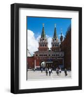 Voskressensky Gate leading towards Red Square, Moscow, Russia-null-Framed Art Print