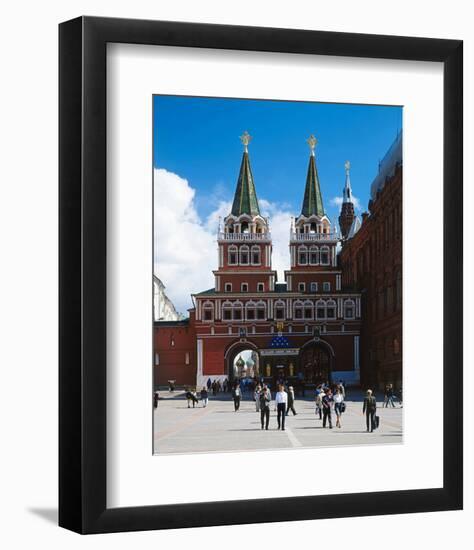 Voskressensky Gate leading towards Red Square, Moscow, Russia-null-Framed Art Print
