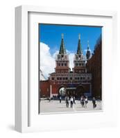 Voskressensky Gate leading towards Red Square, Moscow, Russia-null-Framed Art Print