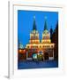 Voskressensky Gate to the Red Square, Moscow, Russia-null-Framed Art Print