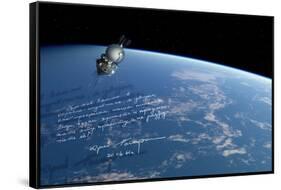 Vostok 1 Spacecraft In Orbit, Artwork-Detlev Van Ravenswaay-Framed Stretched Canvas